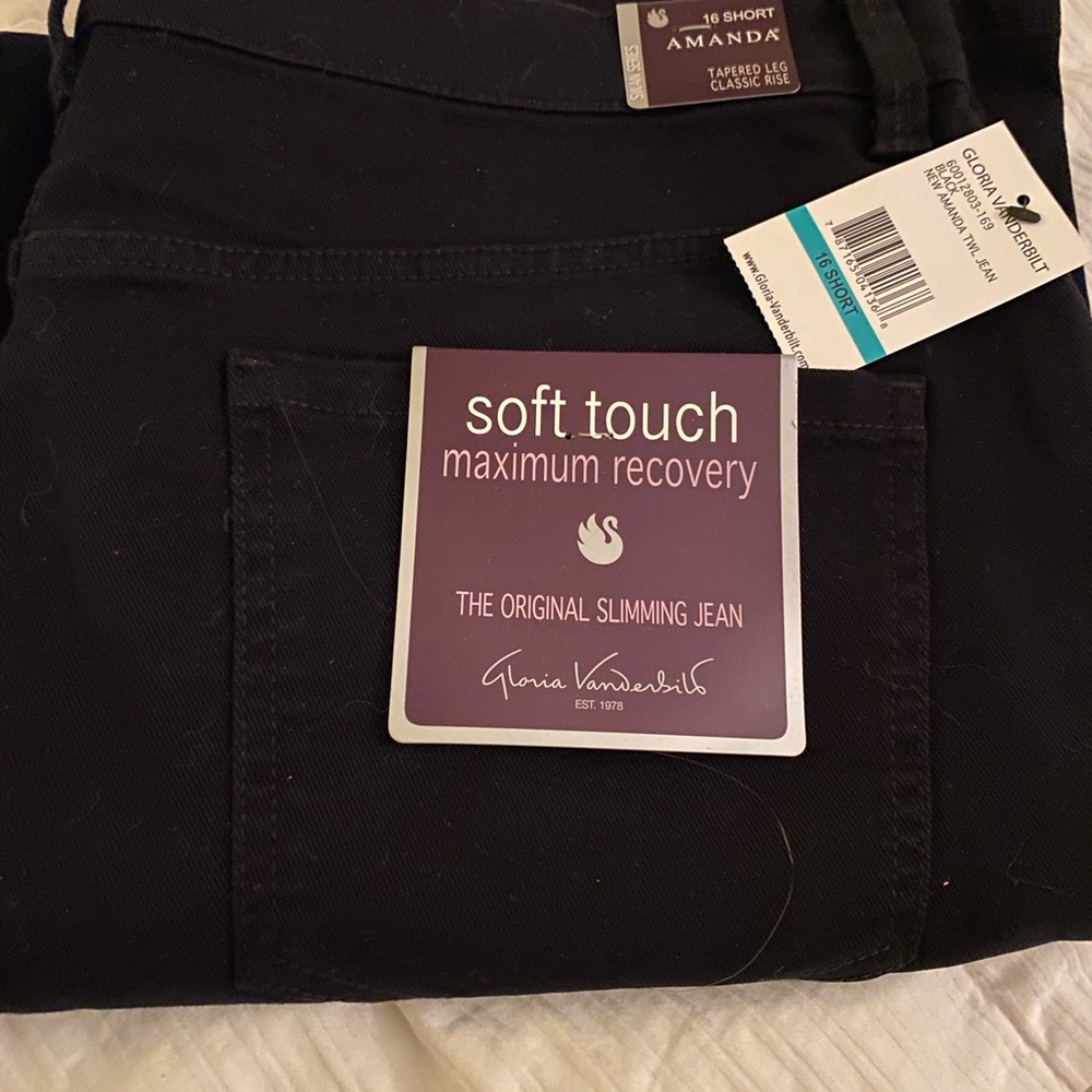 Gloria Vanderbilt womens Jeans, Black, 16